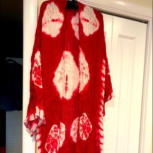 Red free people kimono